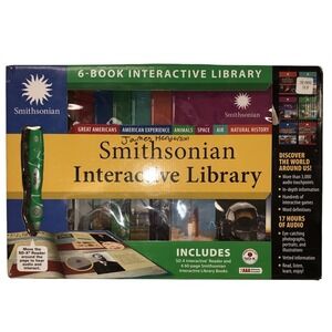 Smithsonian Interactive Library 6 Book Set with SD X Reader Educational Learning